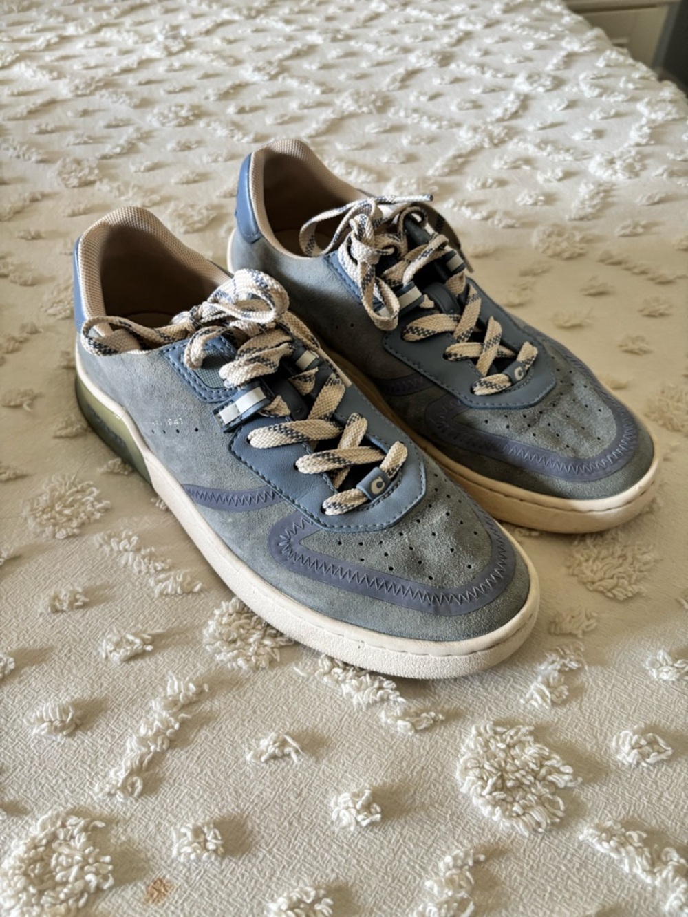 Women’s Coach Blue Suede Casual Sneakers